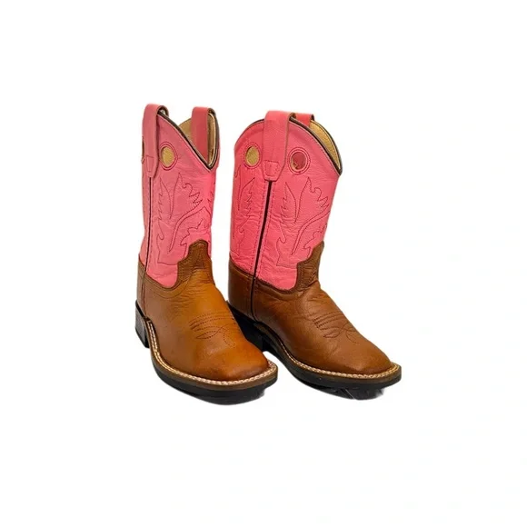 Pink and Brown Western Boots - Picture 2 of 10